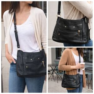 Stone Mountain Black Crossbody Bag